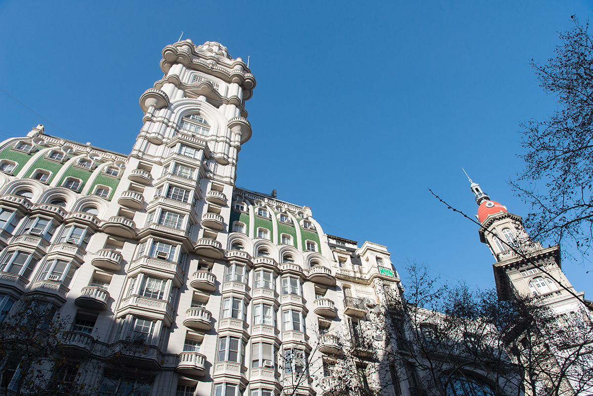 krásné bytové domy v Buenos Aires, Argentina